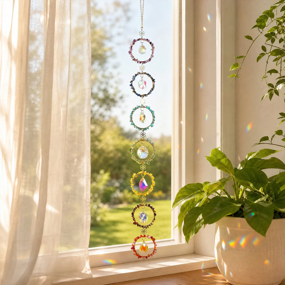 rainbow maker,front porch,window hanging,garden,gift
