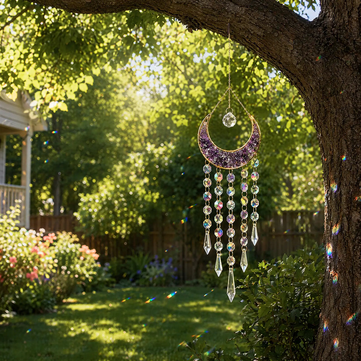 rainbow maker,front porch,window,hanging,garden,gift