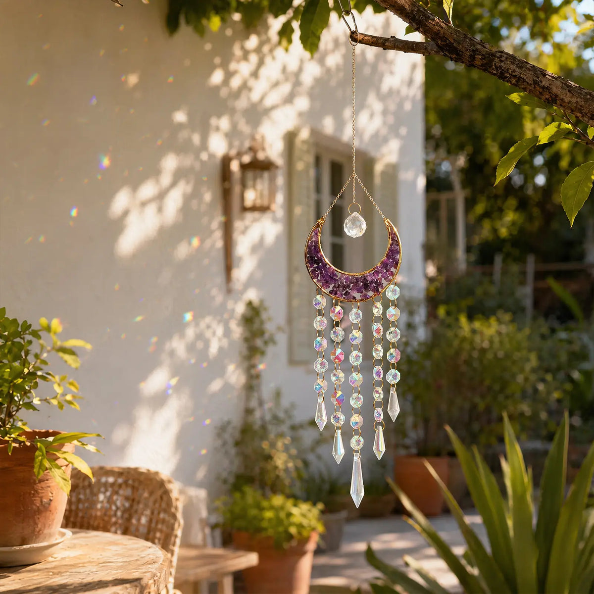 rainbow maker,front porch,window,hanging,garden,gift