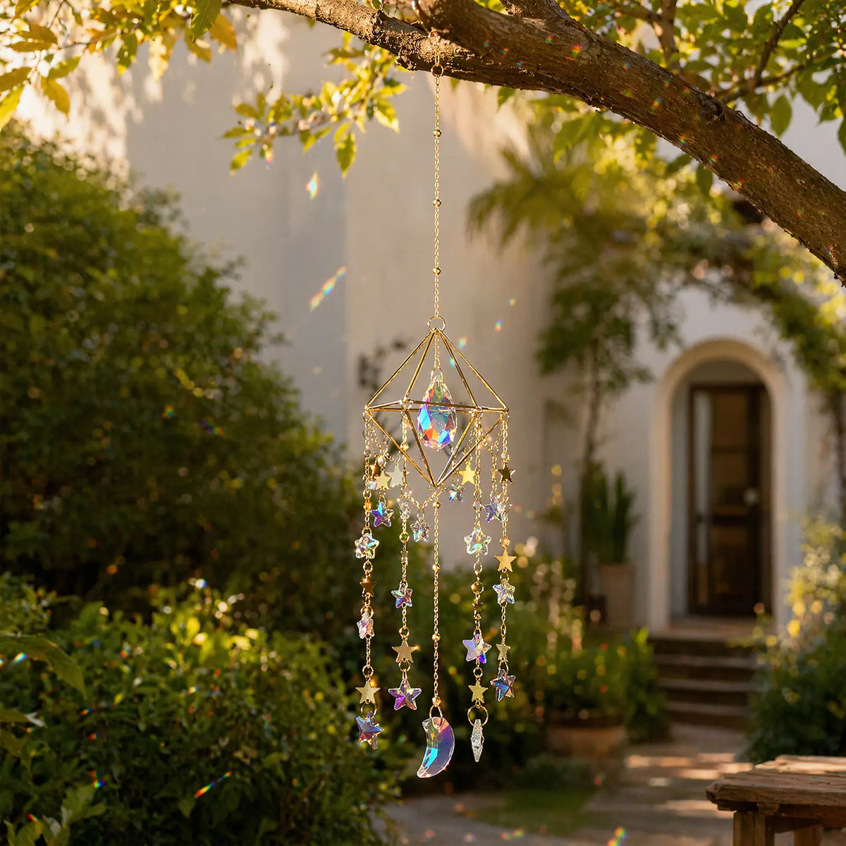rainbow maker,front porch,window,hanging,garden,gift