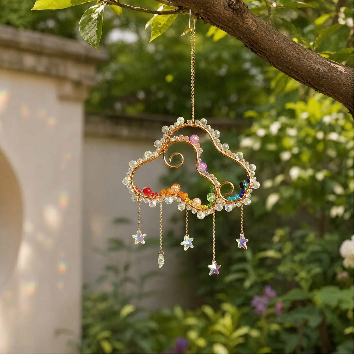 rainbow maker,front porch,window,hanging,garden,gift