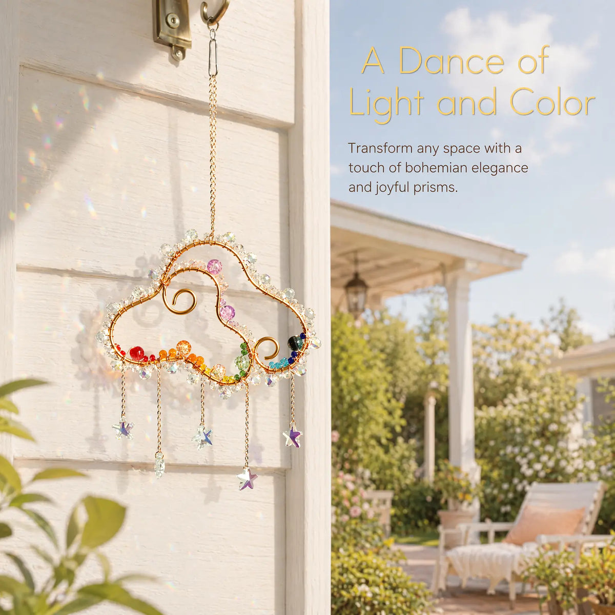 rainbow maker,front porch,window,hanging,garden,gift