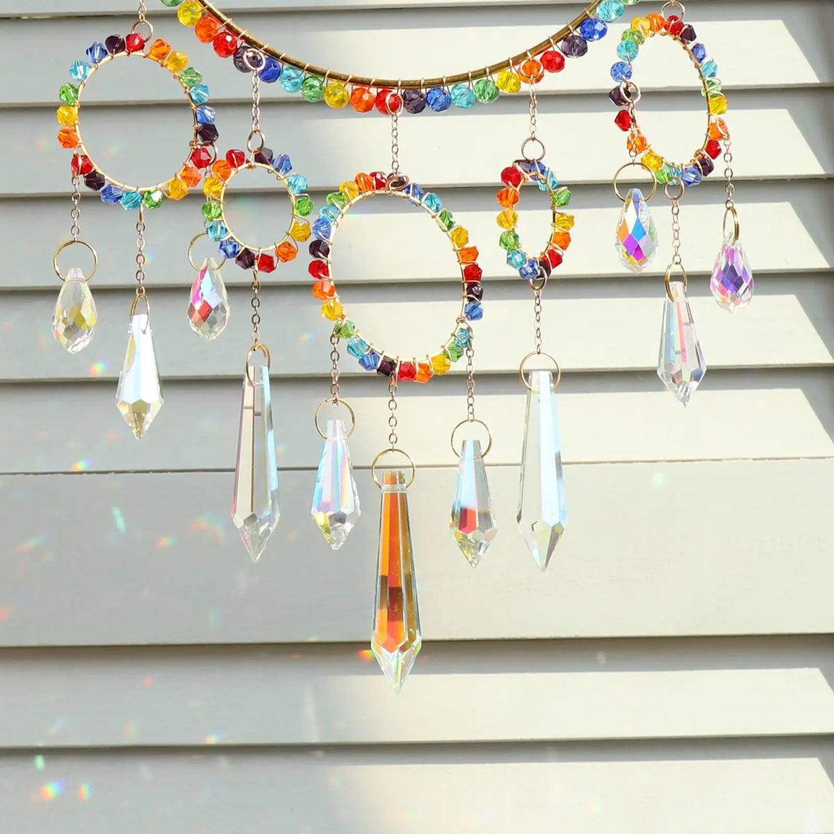 rainbow maker,front porch,window,hanging,garden,gift