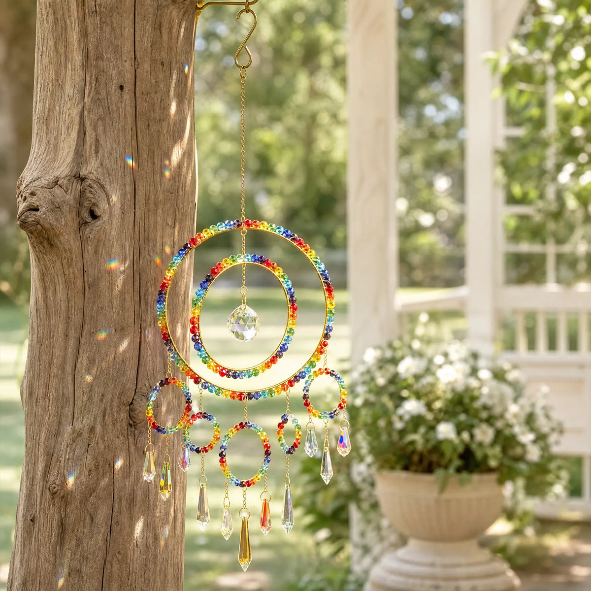 rainbow maker,front porch,window,hanging,garden,gift