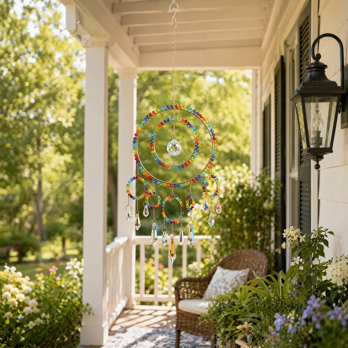 rainbow maker,front porch,window,hanging,garden,gift