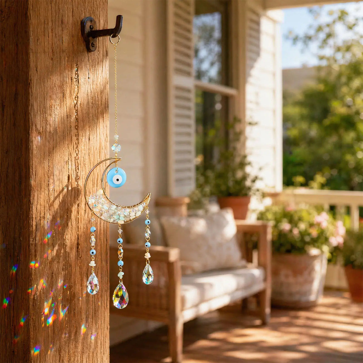 rainbow maker,front porch,window,hanging,garden,gift