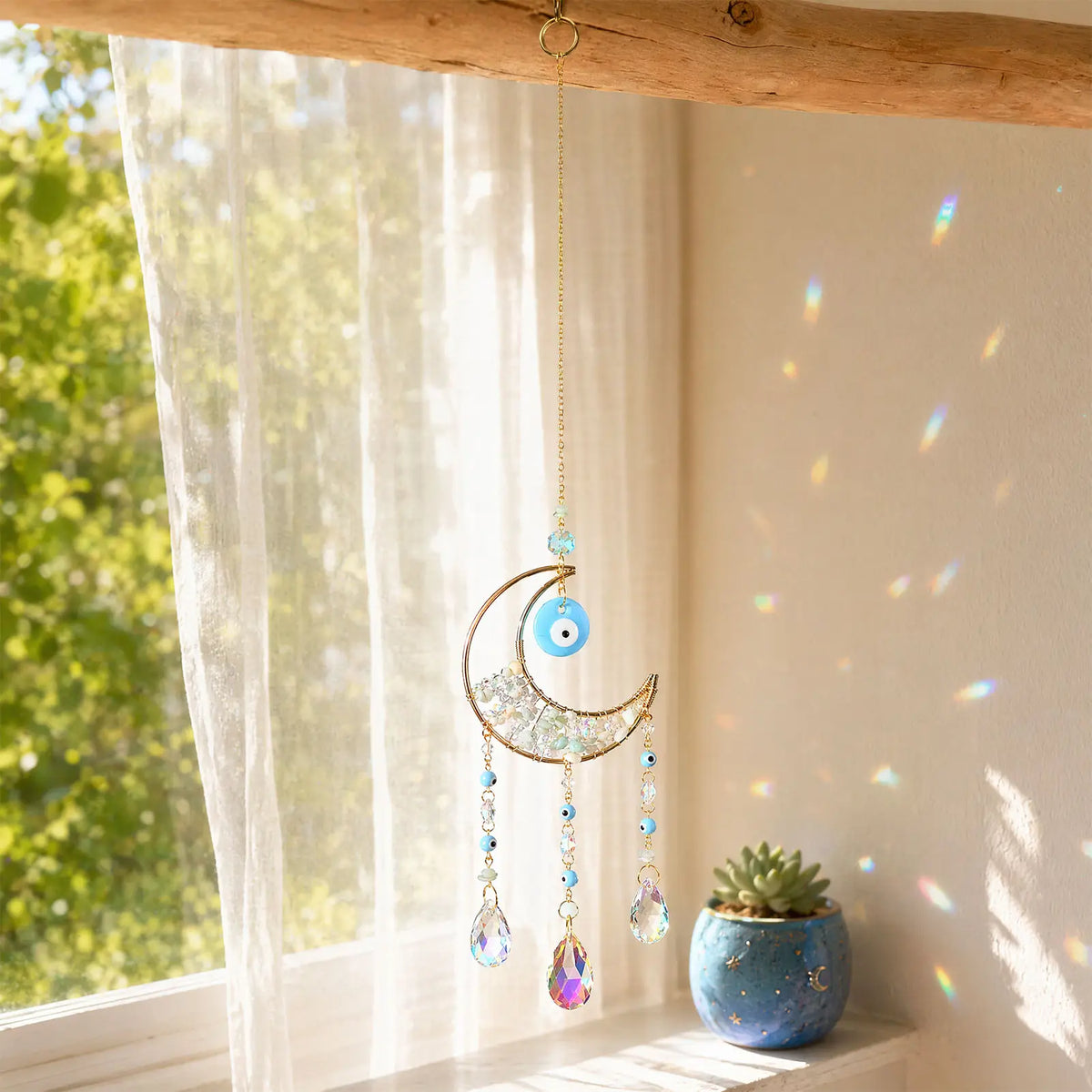 rainbow maker,front porch,window,hanging,garden,gift
