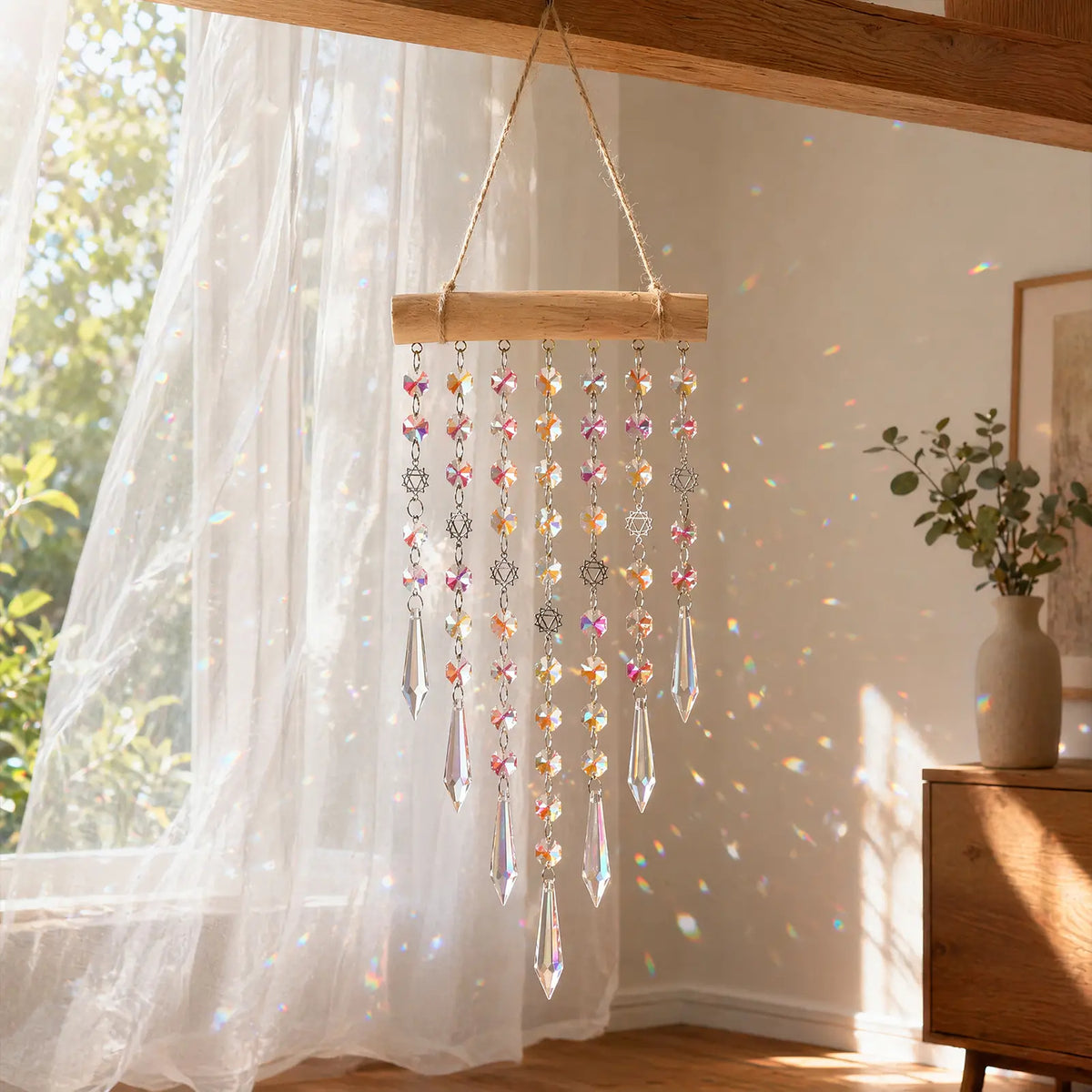 rainbow maker,front porch,window,hanging,garden,gift