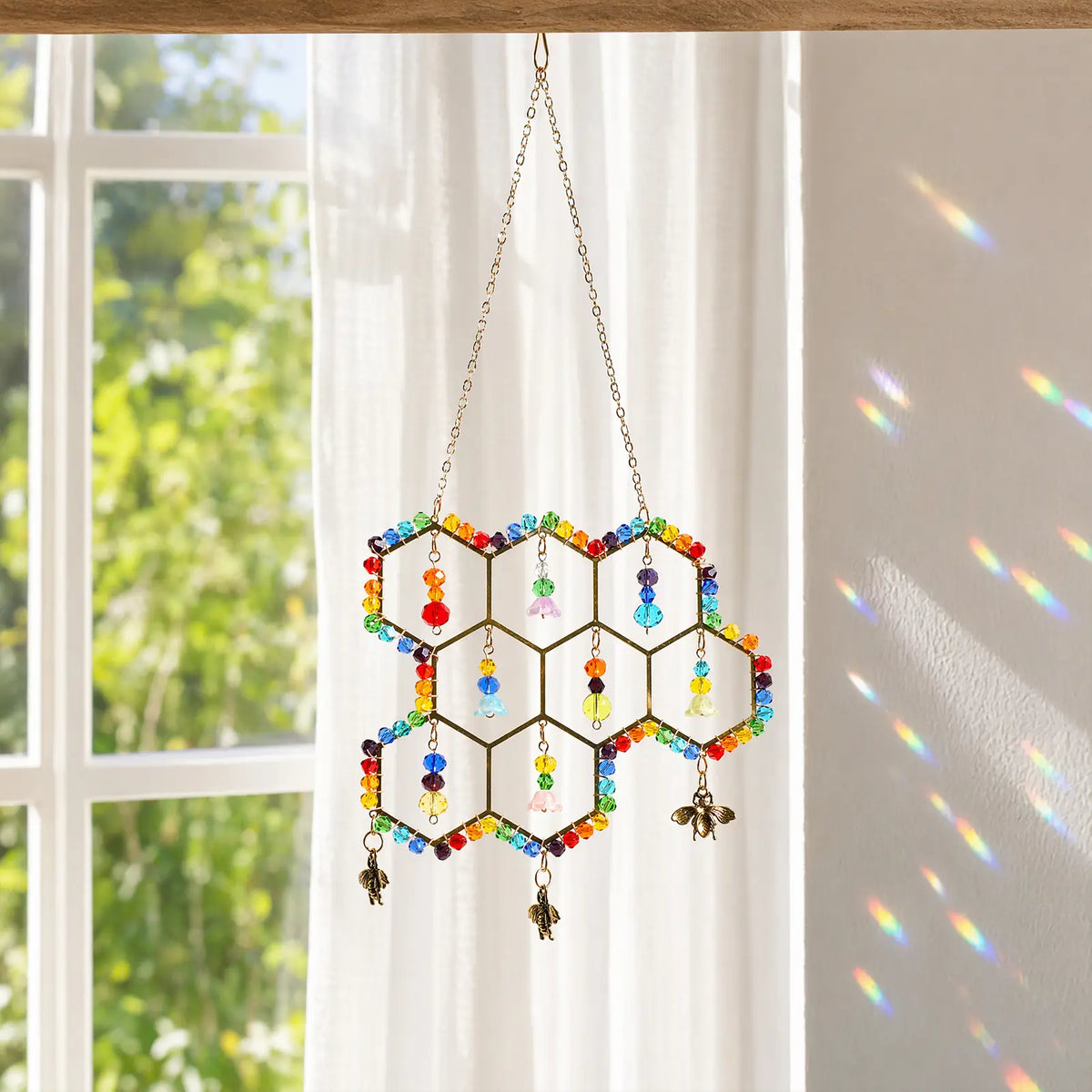 rainbow maker,front porch,window,hanging,garden,gift