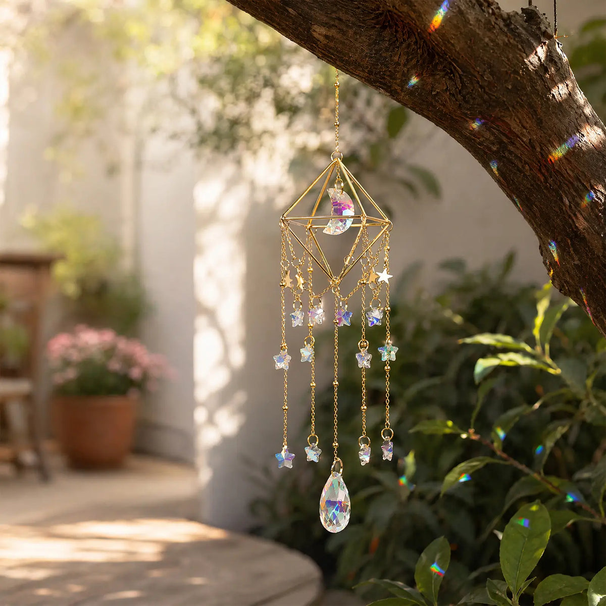 rainbow maker,front porch,window,hanging,garden,gift