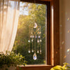 Handmade Celestial Moon Crystal Suncatcher, Rainbow Maker for Window Porch & Garden Decor