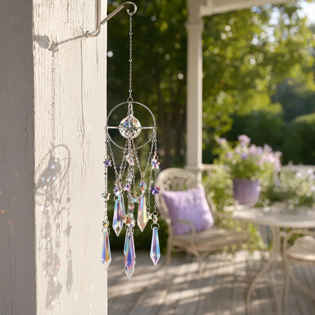 rainbow maker,front porch,window,hanging,garden,gift