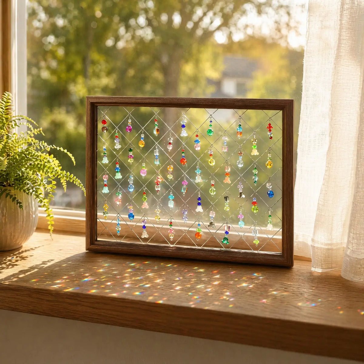 rainbow maker,front porch,window,hanging,garden,gift