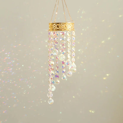 Handmade Crown Crystal Suncatcher, Rainbow Maker for Window Porch & Garden Decor