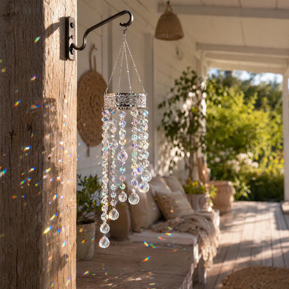 sun catcher,rainbow maker,front porch,window hanging