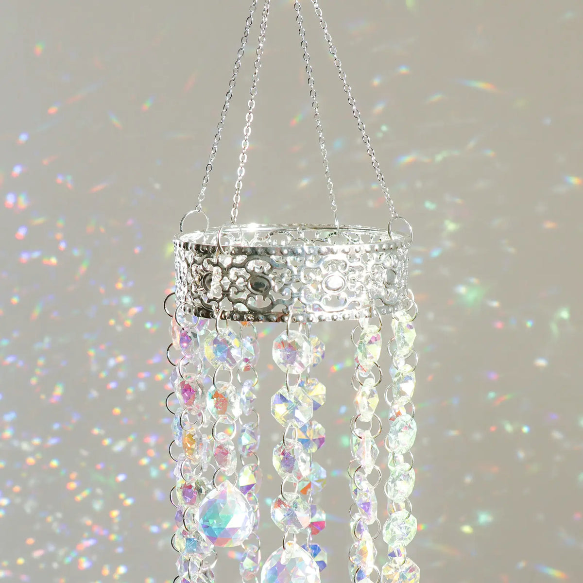 sun catcher,rainbow maker,front porch,window hanging