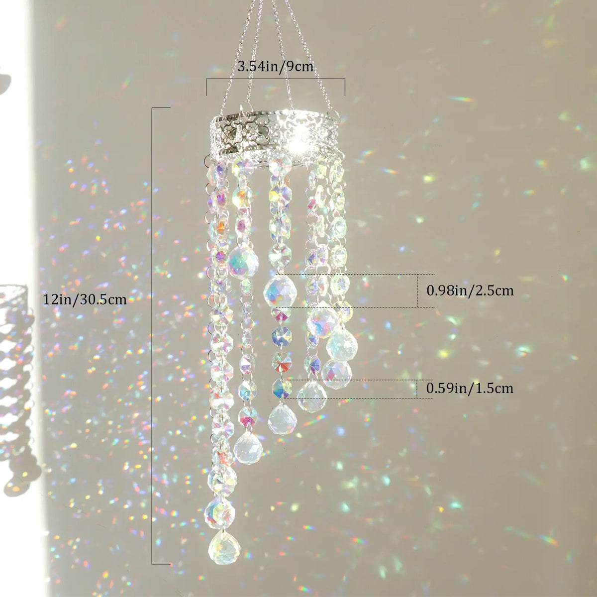 sun catcher,rainbow maker,front porch,window hanging